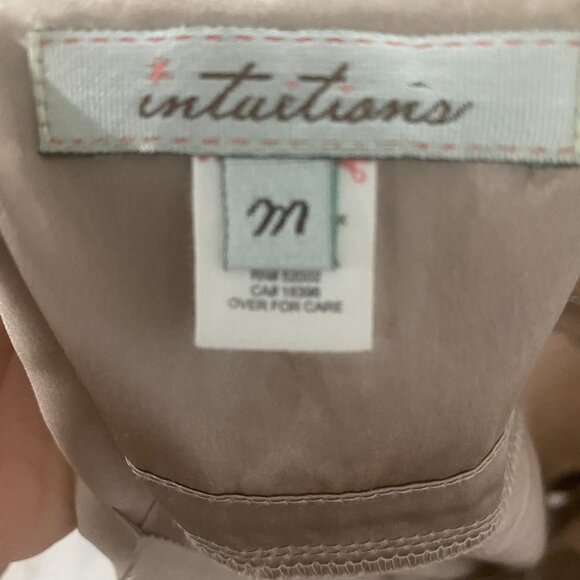 Intuition Oyster Silk Tunic Top M - Picture 5 of 5